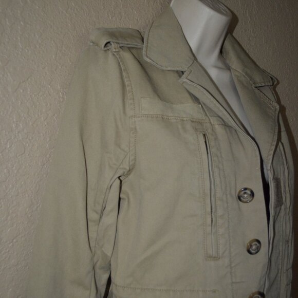 NWT $398 Sz S Zadig & Voltaire Latte Klimi Washed Cotton Lave Jacket - Picture 4 of 7